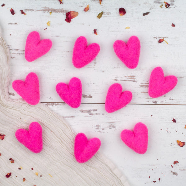 Wool Felt Hearts