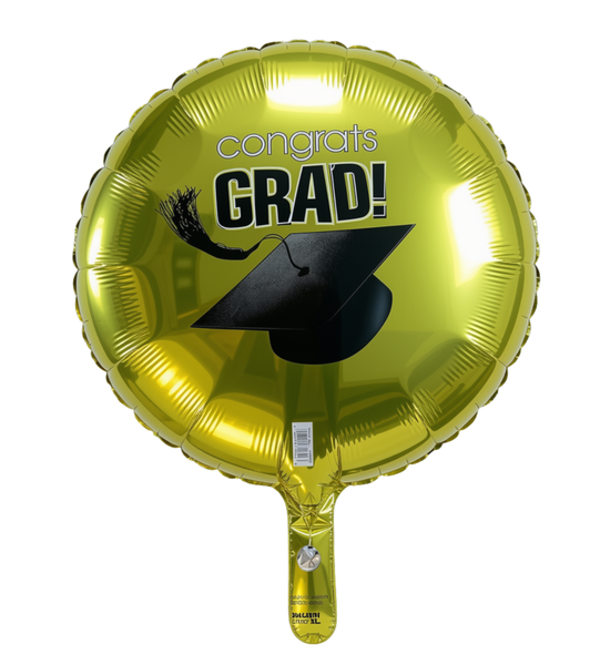 VINTAGE "Congrats Grad" Foil Mylar Helium Balloon