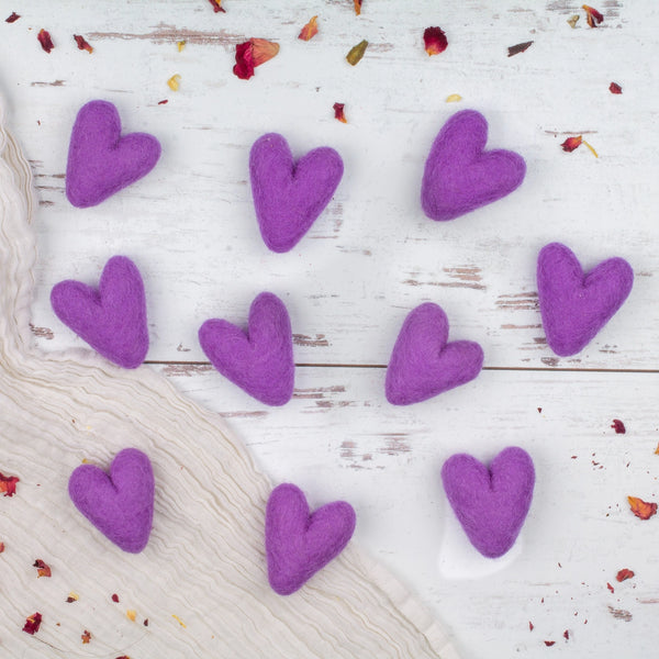 Wool Felt Hearts