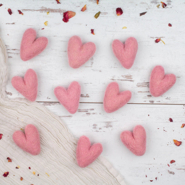 Wool Felt Hearts
