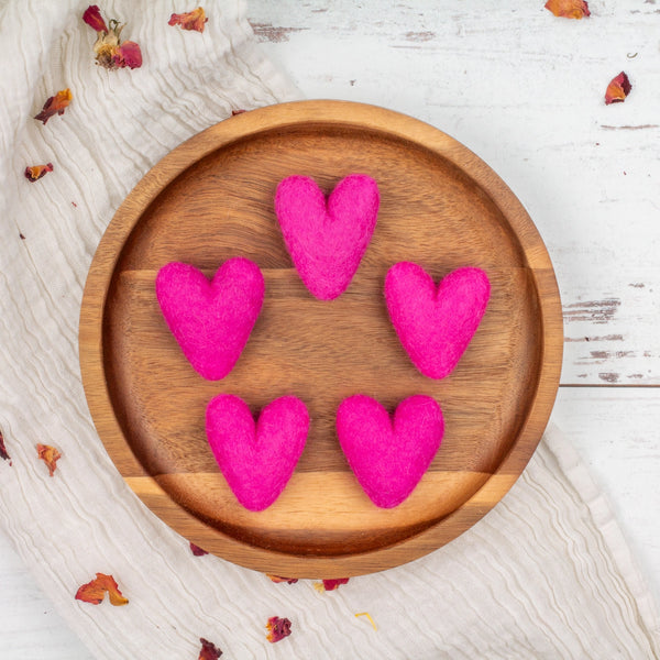 Wool Felt Hearts