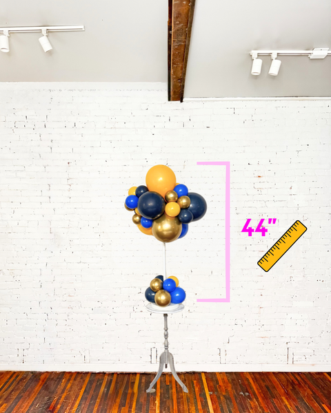 Mini 44 inch Tabletop centerpiece organic balloon tower for pick up and delivery in Pittsburgh