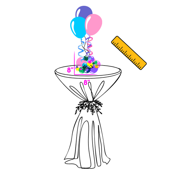 Tabletop Helium Balloon Centerpieces With Organic Bubble Base (more options)
