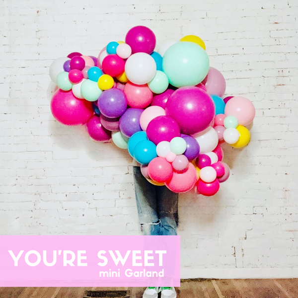 YOU'RE SWEET! Organic Dubble Bubble MINI Balloon Garland