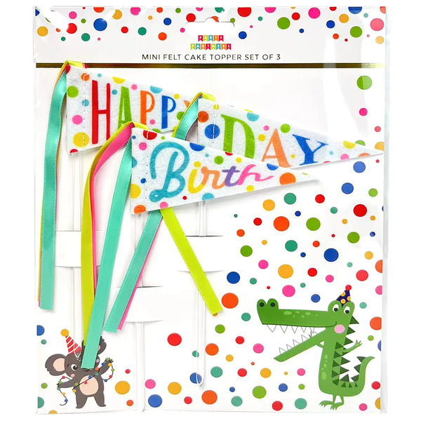 Colorful Felt Cake Toppers