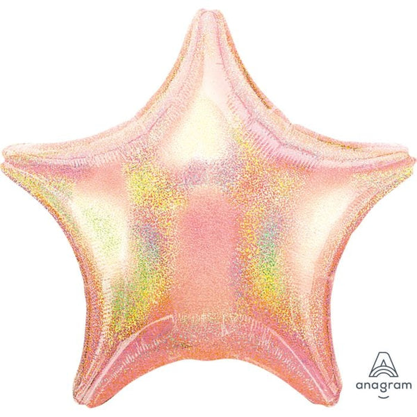 18" Pastel Pink DAZZLER Star Foil Mylar Helium Balloon
