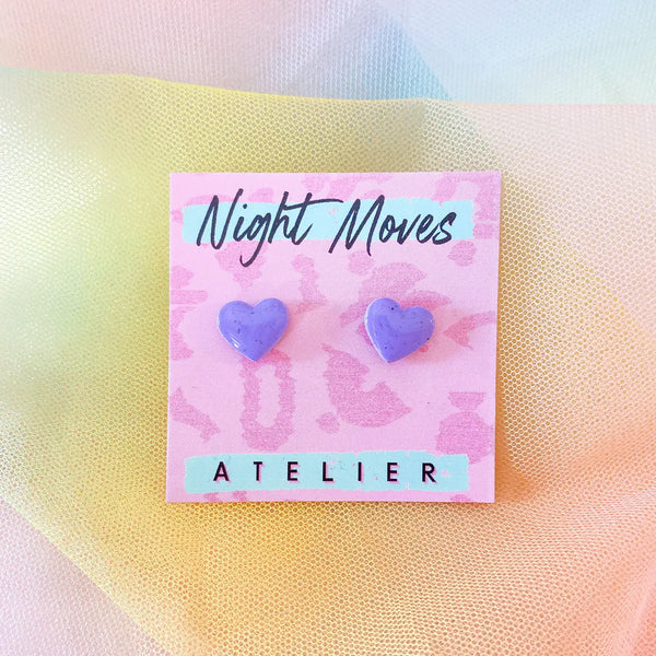 Polymer Clay Mini Heart Studs