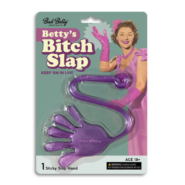 Betty's Bitch Slap Sticky Slap Hand Gag Gift