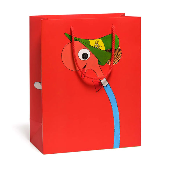 Richard Scarry Big Lowly Worm Red Gift Bag Cute Classic 