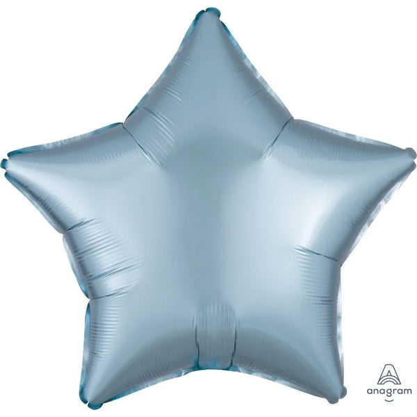 18" Satin Pastel Blue Star Foil Mylar Helium Balloon