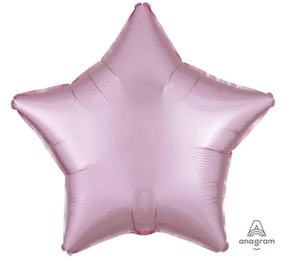 18" Flamingo Pink Satin Star Foil Mylar Balloon