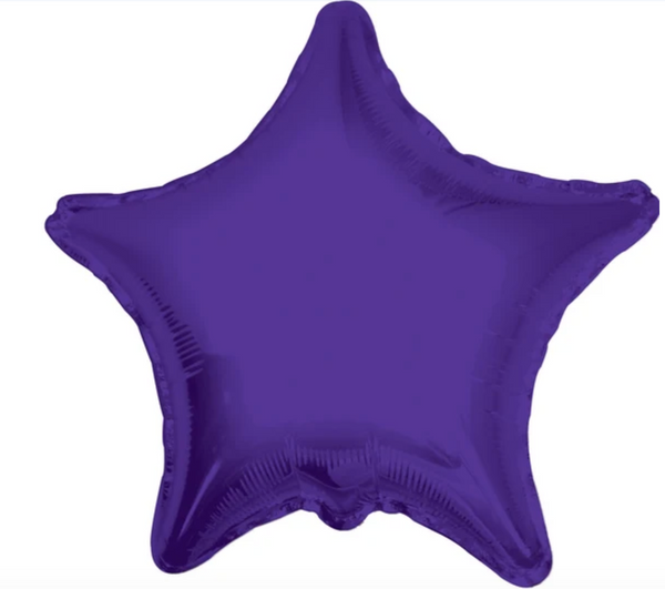 18" Violet Purple Star Foil Mylar Helium Balloon