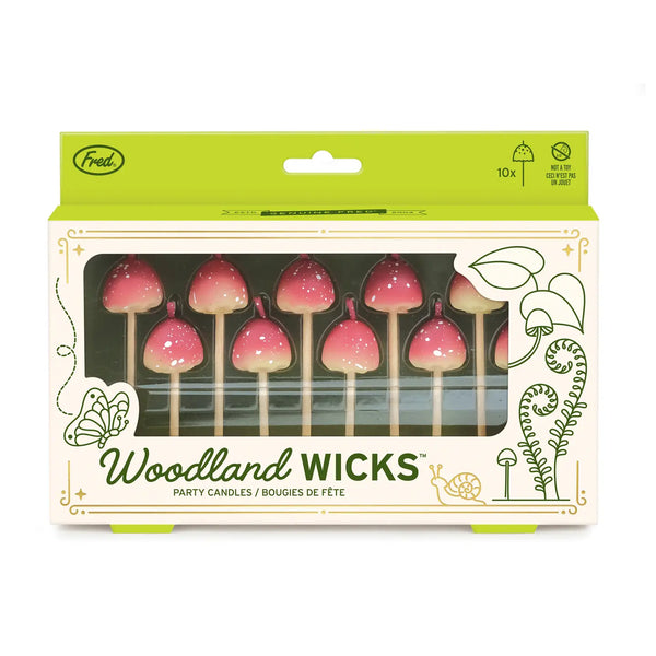 Woodland Wicks Mushroom Birthday Candles Set of 10