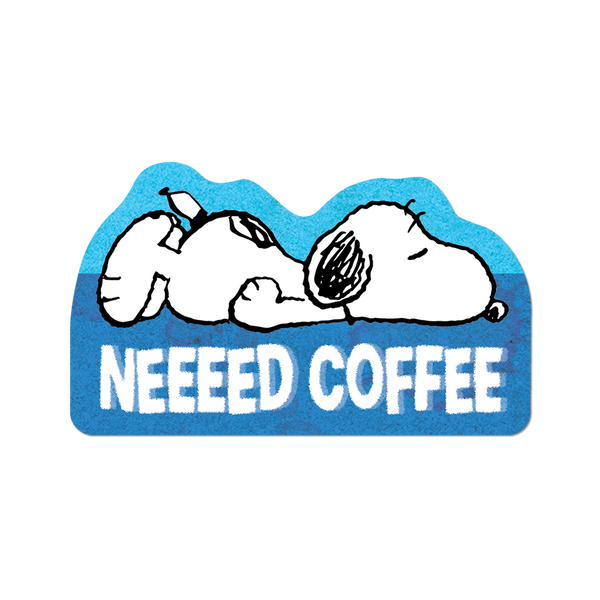 Snoopy “Need Coffee” Vinyl Sticker
