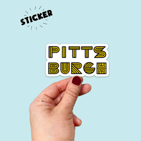 Waterproof Vinyl Pittsburgh Art Deco Sticker