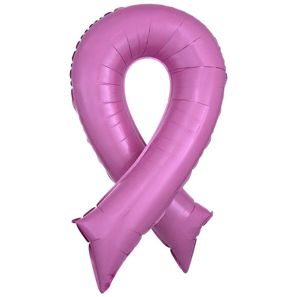 36" Pink Breast Cancer Ribbon Helium Balloon