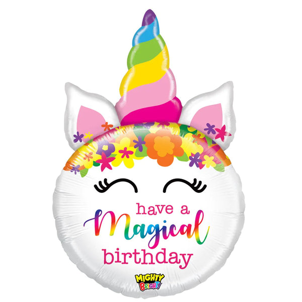 33" Unicorn Magical Birthday Balloon