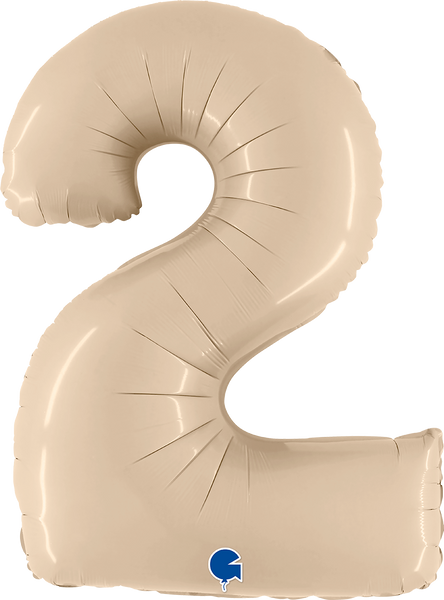 cream two foil number helium balloon delivery pittsburgh