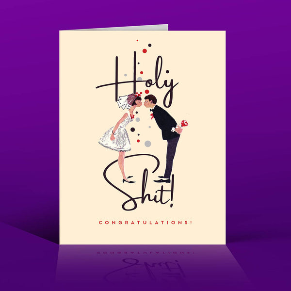HOLY SHIT! Wedding Congratulations Card
