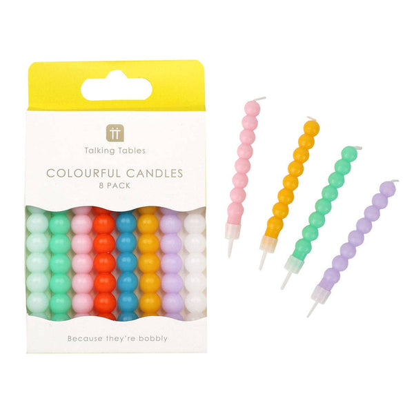 Bobble Birthday Candles - 8 Pack | Cake Candles