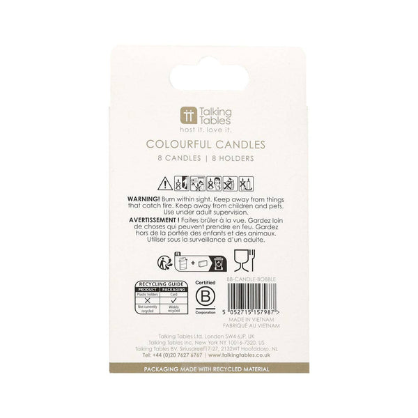 Bobble Birthday Candles - 8 Pack | Cake Candles