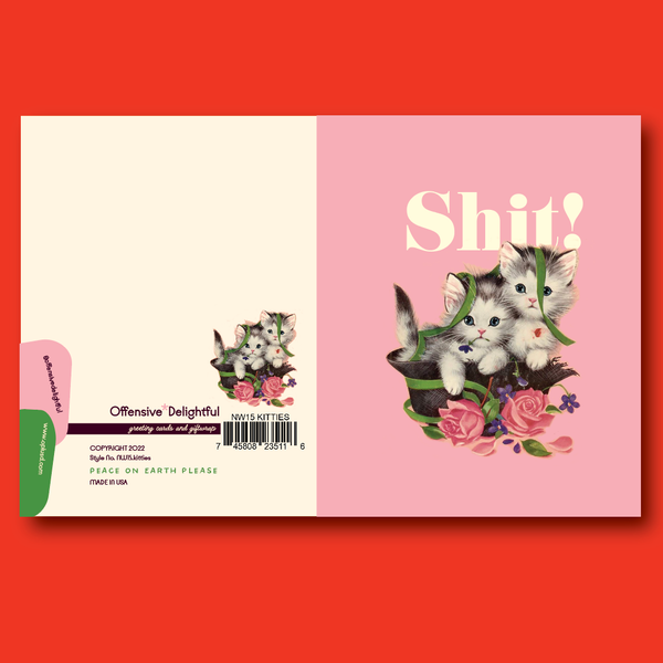 SHIT! Kitten Greeting Card