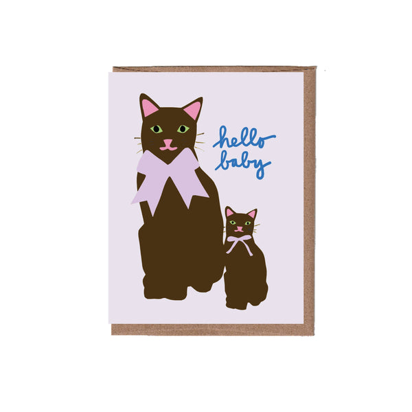 Cat & Kitten Baby Congratulations Card