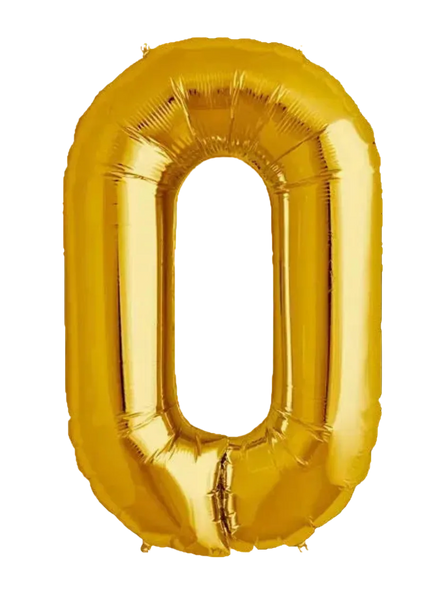 gold zero foil number helium balloon delivery pittsburgh
