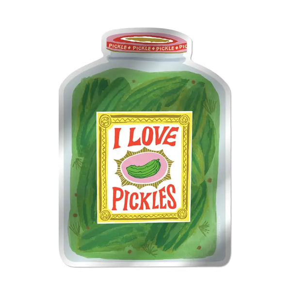 Jar of pickles with 'I Love Pickles' label on a white background pittsburgh pgh burgh picklesburgh Pittsburgh 