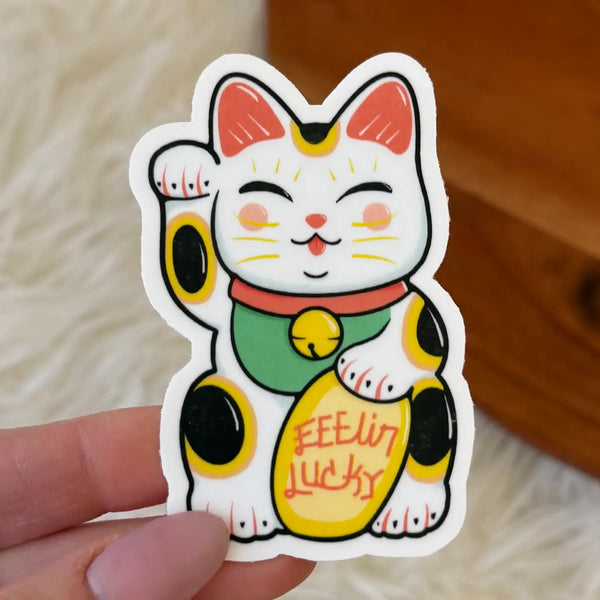 Feelin Lucky Cat Sticker