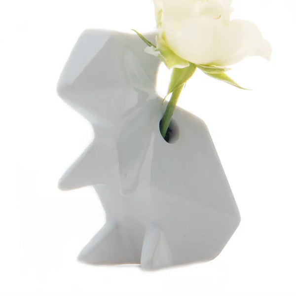 3" Modern Gray Rabbit Bud Vase