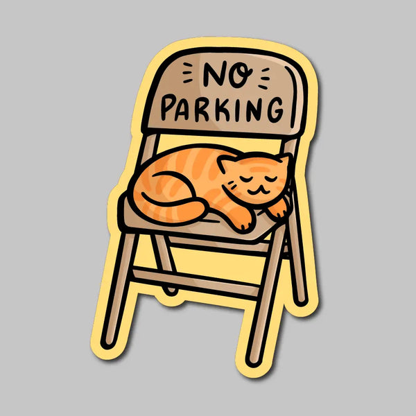 Yinzer Parking Chair Cat Vinyl Sticker
