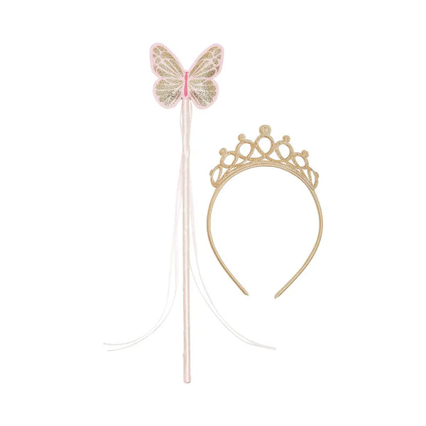 Pink & Gold Fairy Wand & Tiara Set