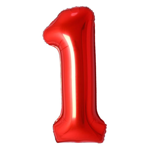 34" Foil Mylar '1' Number Helium Balloon (more colors)
