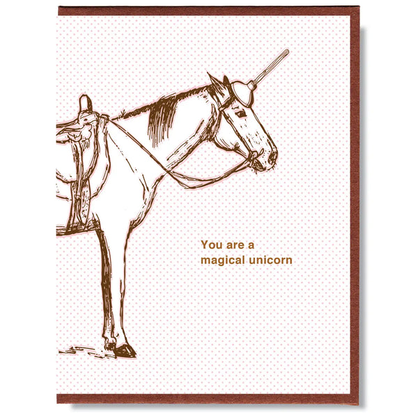You are a magical unicorn greeting card horse plunger funny humorous