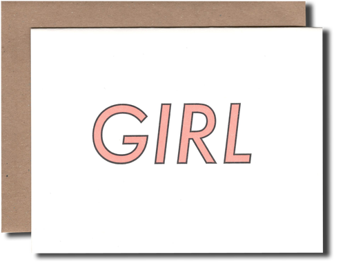 GIRL  greeting card