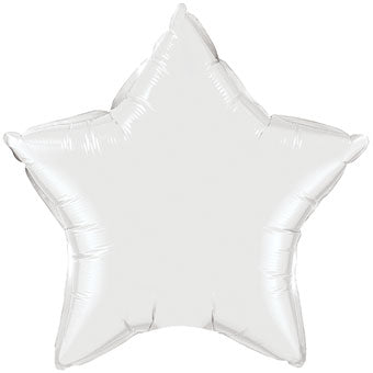 20" White Star Balloon