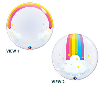 24" Bubble Rainbow Cloud Balloon