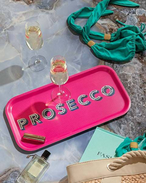 Birchwood Prosecco Tray - Small Rectangle Fuchsia