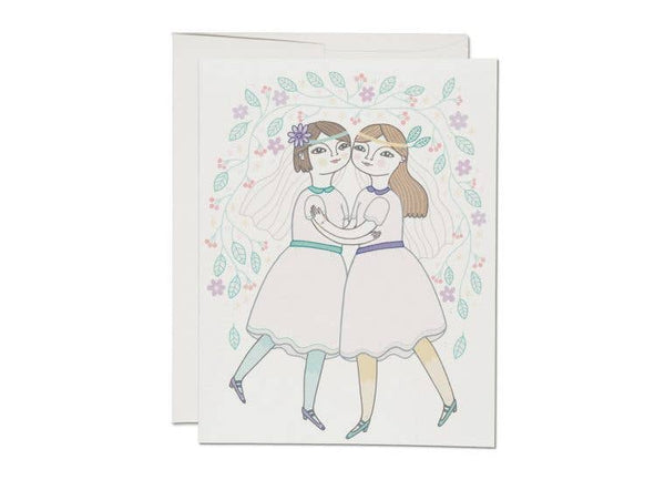 Girl Wedding Greeting Card 🌈