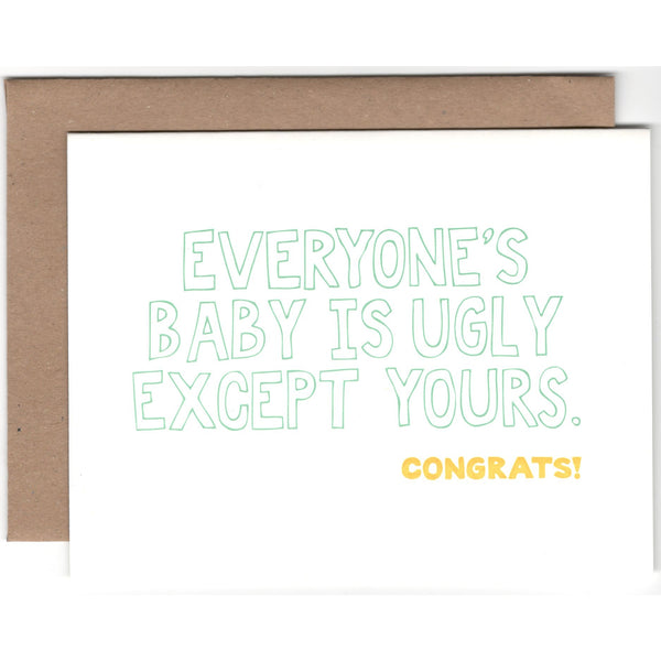 Ugly Baby greeting card