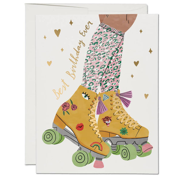 Best Birthday Ever Roller Skates Greeting Card