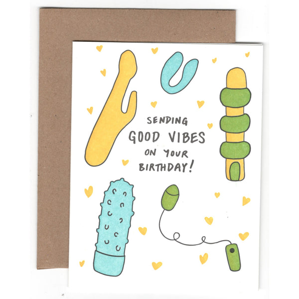 Birthday Vibes greeting card