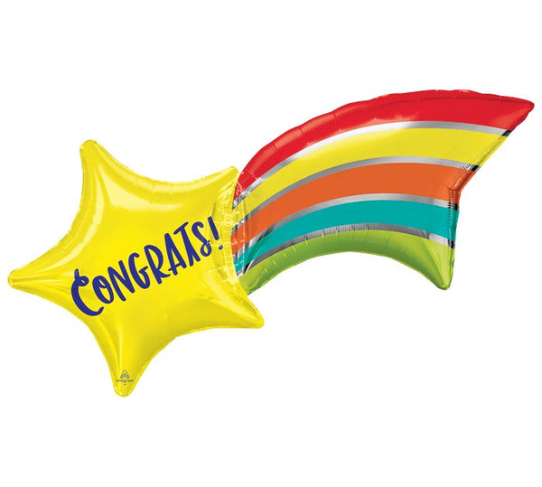 27" Rainbow Shooting Star Congrats