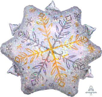 18" Holographic 'Shining Star' Snowflake Balloon