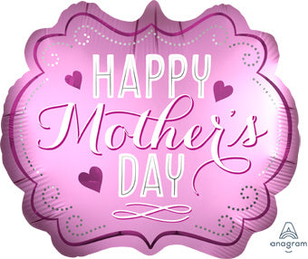 25" Happy Mother's Day Pink Satin Marquee Foil Balloon