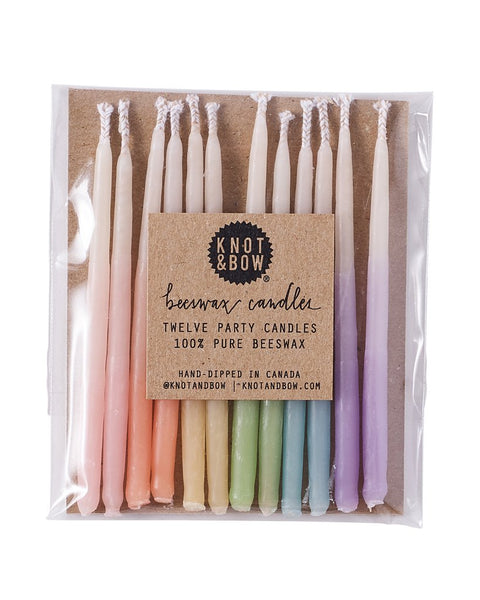 Knot & Bow Beeswax Pastel 🌈 Party Candles