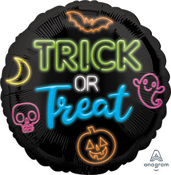 Neon Trick or Treat Balloon