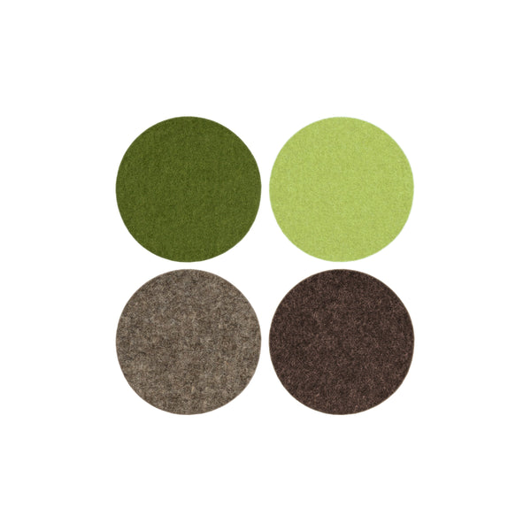Graf Lantz Felt Bierfilzl Coaster 4 Pack Round - Forest