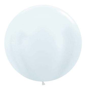 24" Pearl White Balloon